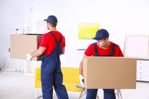 Business relocation logistics in Swiss Cottage with transport and office equipment