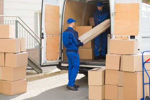 Man and van vehicle ready for a move in Swiss Cottage