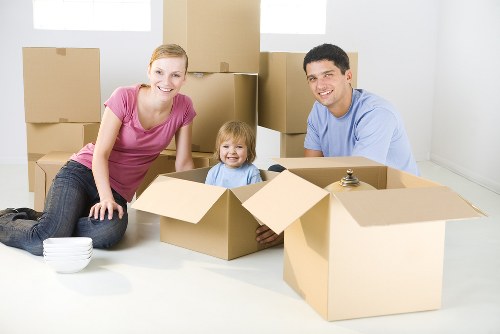 Sorting recyclable materials during a man and van clearance