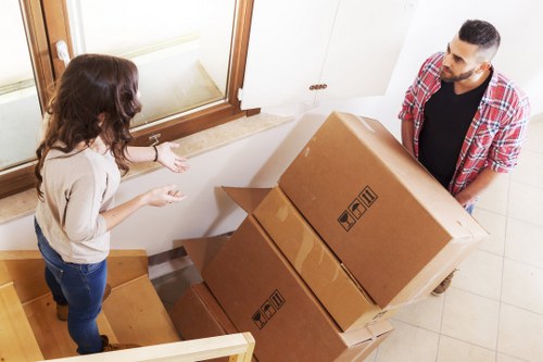 Local office movers coordinating a commercial move in Swisscottage