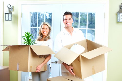 Careful loading and transport in a Swiss Cottage moving service