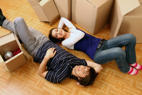 Professional movers handling retail and office items in Swisscottage