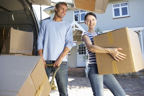 Customer choosing a secure Man And Van Swisscottage payment method